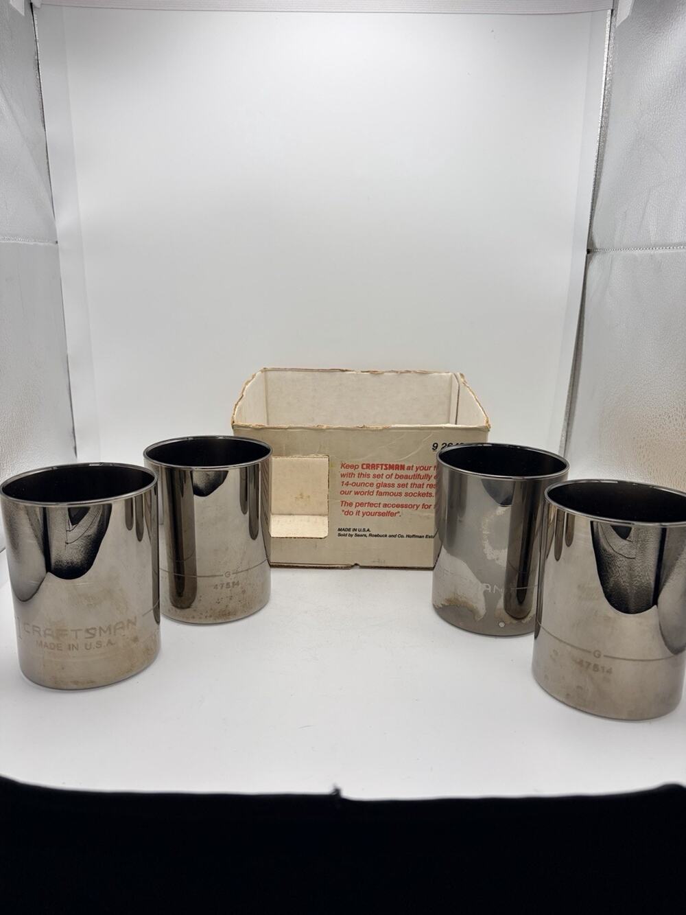 Vintage Craftsman 4” Drinking Glasses. 70/80s